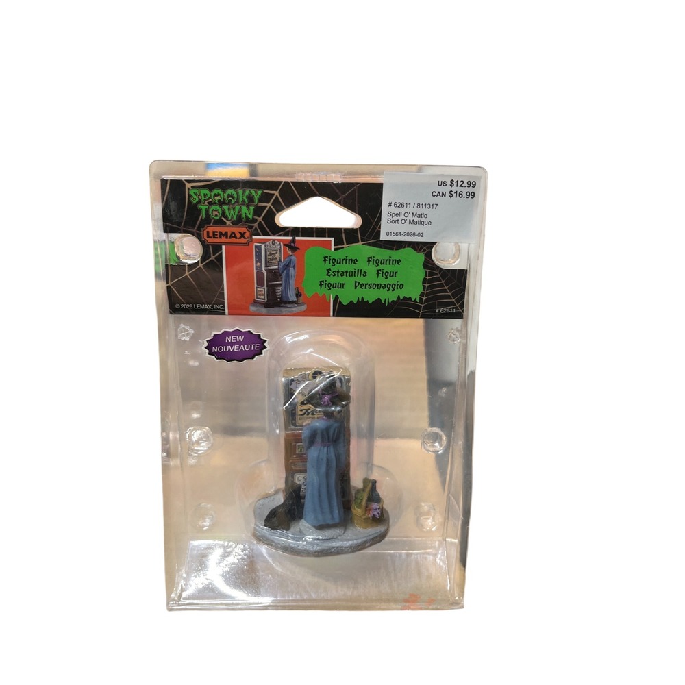 Lemax Spooky Town Spell O‎ Matic Witch Figurine Halloween Village 62611 New 2006